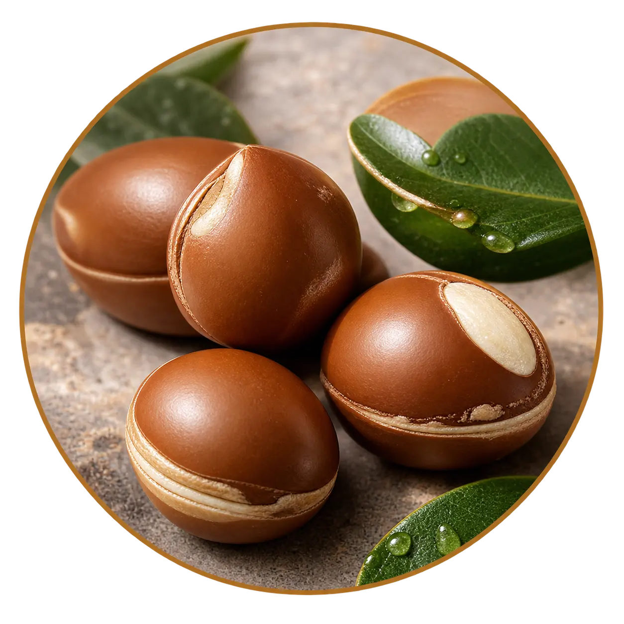 Organic argan nuts in ÉFFIANEL scalp serum